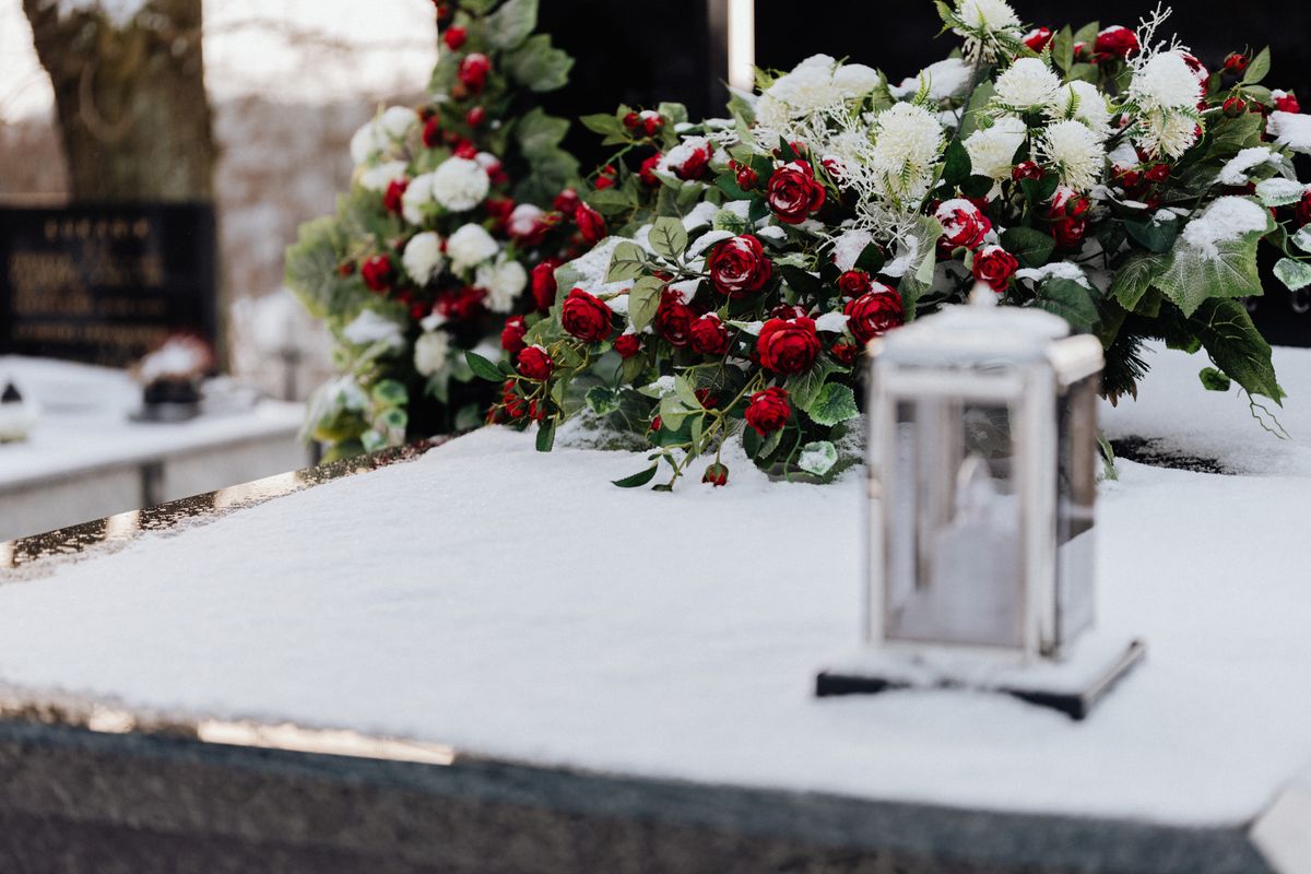 Woman listening to a memorial song made for her mother